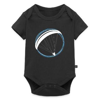 Paragliding paraglider parachute gift pilot - Baby Premium short-sleeve bodysuit - black - Front