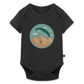 Paragliding pilot paragliding gift aviator - Baby Premium short-sleeve bodysuit - black - Front