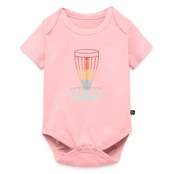 Disc Golf Retro Frolf panier cadeau de golf de disque - Body à manches courtes Premium Bébé - rose - Devant