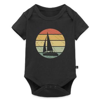 Segeln Schiff - Baby Premium Kurzarmbody - Schwarz - Vorne
