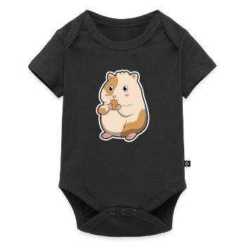 Hamster rongeur animal de compagnie cadeau animal mignon - Body à manches courtes Premium Bébé - noir - Devant