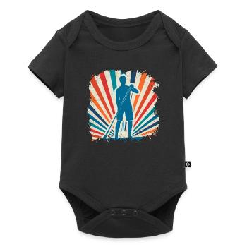 Sports nautiques sup surf paddle paddle - Body à manches courtes Premium Bébé - noir - Devant