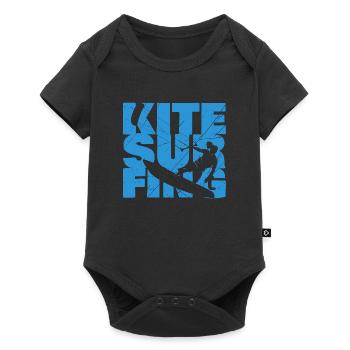 Kitesurfen Kitesurfer kiteboarding Geschenk surfen - Baby Premium Kurzarmbody - Schwarz - Vorne