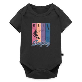 Kitesurfen Kitesurfer kiteboarding Geschenk surfen - Baby Premium Kurzarmbody - Schwarz - Vorne