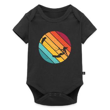Kitesurfing kitesurfing kiteboarding gift surfing - Baby Premium short-sleeve bodysuit - black - Front