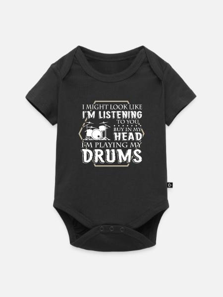 Drummer - Baby Premium Kurzarmbody - Schwarz