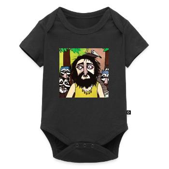 Pavianbender - Baby Premium Kurzarmbody - Schwarz - Vorne