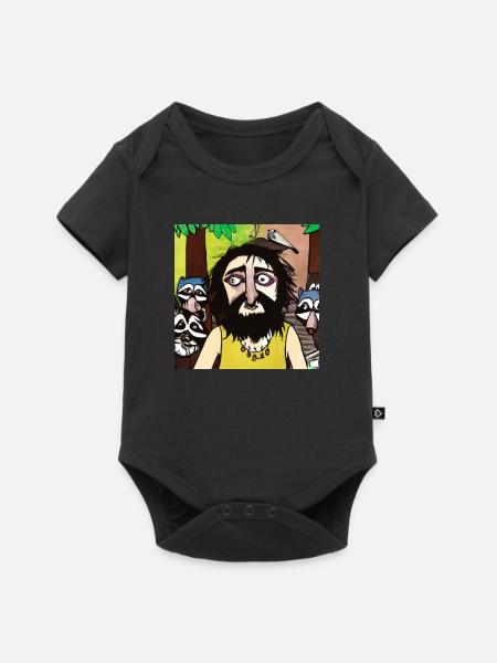 Pavianbender - Baby Premium Kurzarmbody - Schwarz