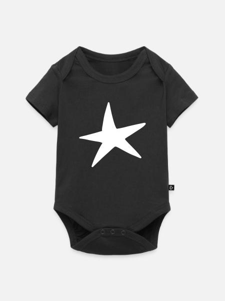 Stern muster Symbol - Baby Premium Kurzarmbody - Schwarz