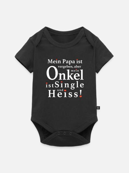 Mein Heisser Onkel - Baby Premium Kurzarmbody - Schwarz