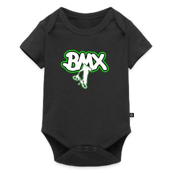 BMX bicycle Logo Geschenk - Baby Premium Kurzarmbody - Schwarz - Vorne