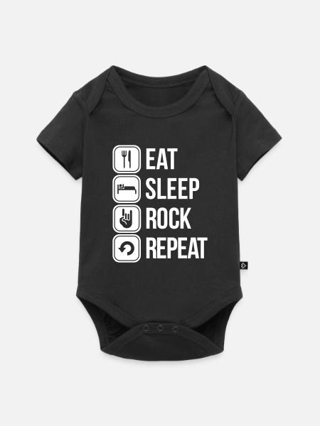rock - Baby Premium Kurzarmbody - Schwarz