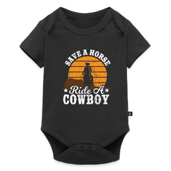 Save A Horse Ride Cowboy - Texas - Baby Premium short-sleeve bodysuit - black - Front