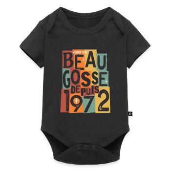 anniversaire 52 ans beau gosse - Body à manches courtes Premium Bébé - noir - Devant