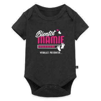 bientôt Mamie veuillez patienter - Body à manches courtes Premium Bébé - noir - Devant