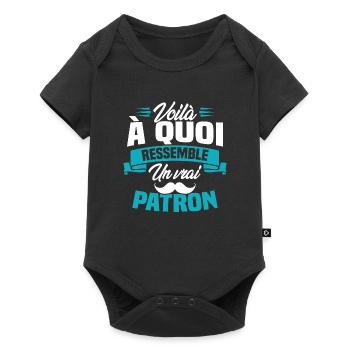 Voilà à quoi ressemble un vrai patron - Body à manches courtes Premium Bébé - noir - Devant