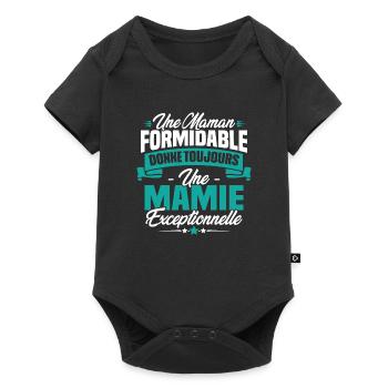 Une Maman formidable donne toujours une Mamie - Body à manches courtes Premium Bébé - noir - Devant