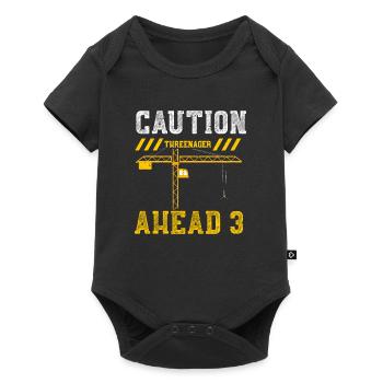 Caution Threenager ahead 3 - Baby Premium short-sleeve bodysuit - black - Front
