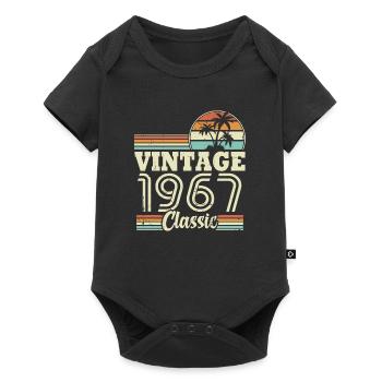 Vintage 1967 Classic, Cadeau D'anniversaire 56 Ans - Body à manches courtes Premium Bébé - noir - Devant