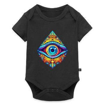 Protection oculaire omnisciente symbole mysticisme occulte - Body à manches courtes Premium Bébé - noir - Devant