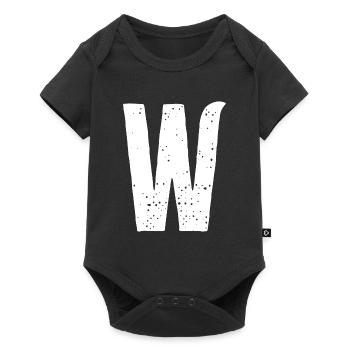 W Letter - Baby Premium short-sleeve bodysuit - black - Front