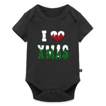I Love XMAS - Christmas - Baby Premium short-sleeve bodysuit - black - Front