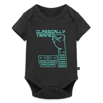 Manual gear shift Stick shift - Baby Premium short-sleeve bodysuit - black - Front