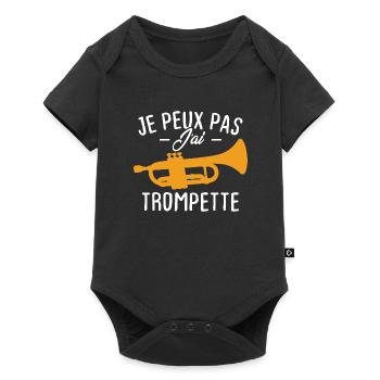 Je peux pas j'ai trompette - Body à manches courtes Premium Bébé - noir - Devant