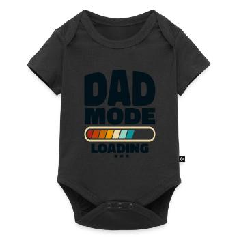 Funny Dad Mode Chargement Citation Meilleur Papa Jamais - Body à manches courtes Premium Bébé - noir - Devant
