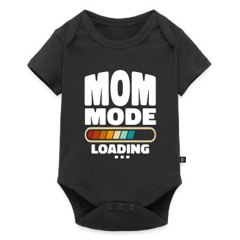 Funny Mom Mode Loading Quote Best Mom Ever - Baby Premium short-sleeve bodysuit - black - Front