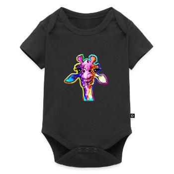Regenbogen Giraffe Punk Giraffe Rainbow - Baby Premium short-sleeve bodysuit - black - Front
