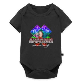 Mozart Pop Art | Wolfgang Amadeus Mozart Cadeau - Body à manches courtes Premium Bébé - noir - Devant
