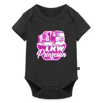 LKW Prinzessin Truck LKW Fahrerin - Baby Premium Kurzarmbody - Schwarz - Vorne