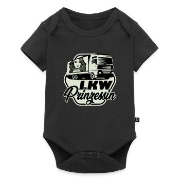 LKW Prinzessin Truck LKW Fahrerin - Baby Premium Kurzarmbody - Schwarz - Vorne