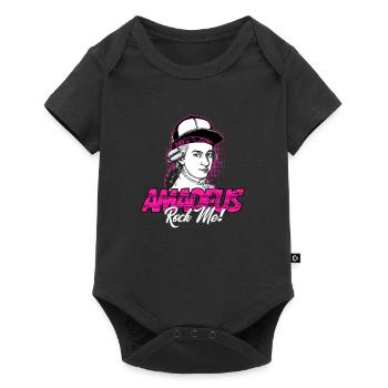 Amadeus Rock Me | Wolfgang Amadeus Mozart Classique - Body à manches courtes Premium Bébé - noir - Devant