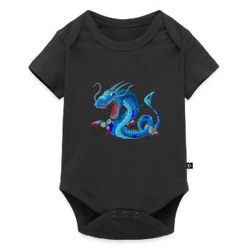 Metal Dragon Mechdragon Metal Dragon Made of Metal - Baby Premium short-sleeve bodysuit - black - Front