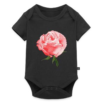 Rose Roses Rose Garden Jardinier - Body à manches courtes Premium Bébé - noir - Devant