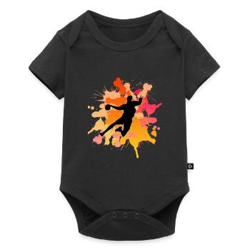 Handball - Body à manches courtes Premium Bébé - noir - Devant