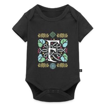 F - Baby Premium Kurzarmbody - Schwarz - Vorne