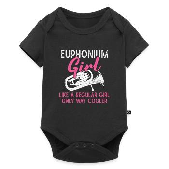 Euphonium Mädchen Orchester Musiker - Baby Premium Kurzarmbody - Schwarz - Vorne