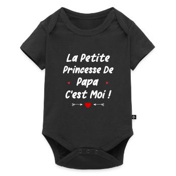 Petite princesse de papa - Body à manches courtes Premium Bébé - noir - Devant