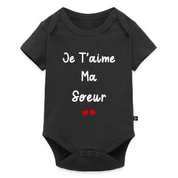 Je t'aime ma Soeur - Body à manches courtes Premium Bébé - noir - Devant
