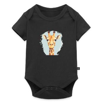 Giraffe Giraffe Head Safari - Baby Premium short-sleeve bodysuit - black - Front