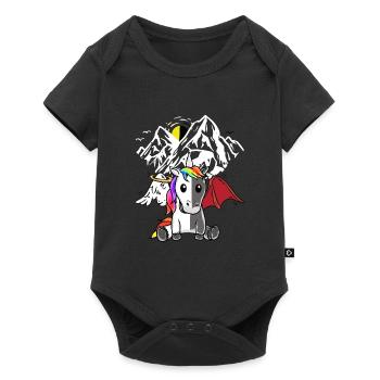 Licorne Démon Ange Diable Satanique Créature Mythique - Body à manches courtes Premium Bébé - noir - Devant