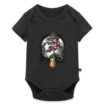 Perce-neige de randonnée dans les bois de printemps de cacahuète - Body à manches courtes Premium Bébé - noir - Devant