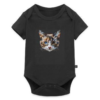 Mosaïque Chat, Chat, Amoureux des chats, Chat Maman - Body à manches courtes Premium Bébé - noir - Devant
