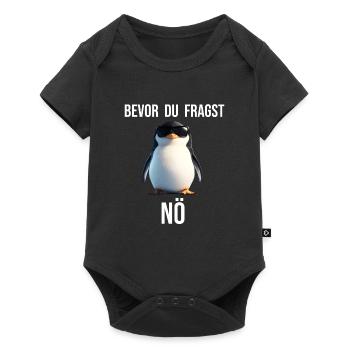 Before you ask No funny design cute penguin - Baby Premium short-sleeve bodysuit - black - Front