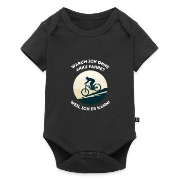 Pourquoi est-ce que je roule sans batterie ? VTT & montagne - Body à manches courtes Premium Bébé - noir - Devant