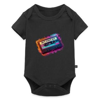 80's Night Mix retro cassette music mixtape disco - Baby Premium short-sleeve bodysuit - black - Front