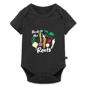 Back to the Roots Variation of Vegetables Vegetarian - Baby Premium short-sleeve bodysuit - black - Front